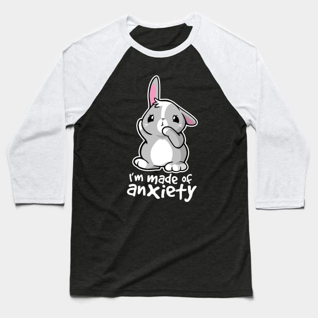 Bunny anxiety Baseball T-Shirt by NemiMakeit
